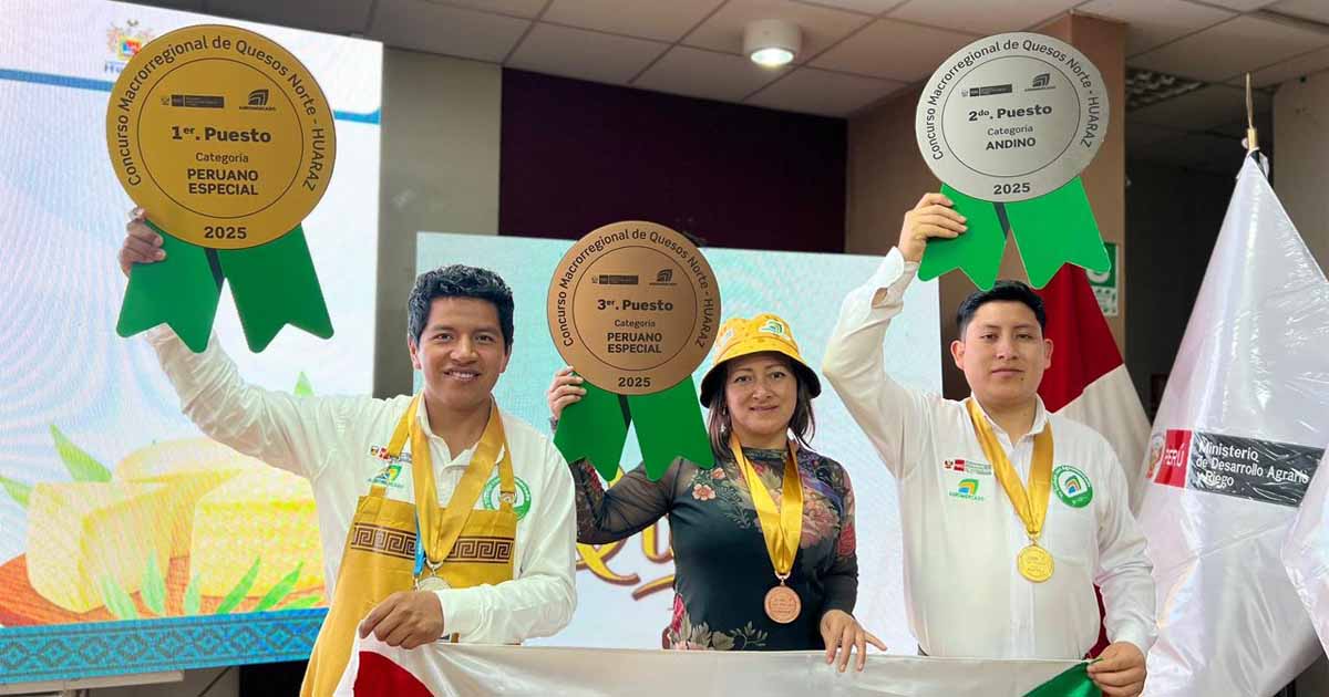 Amazonas logra podio en Concurso de Quesos 2025 en Áncash